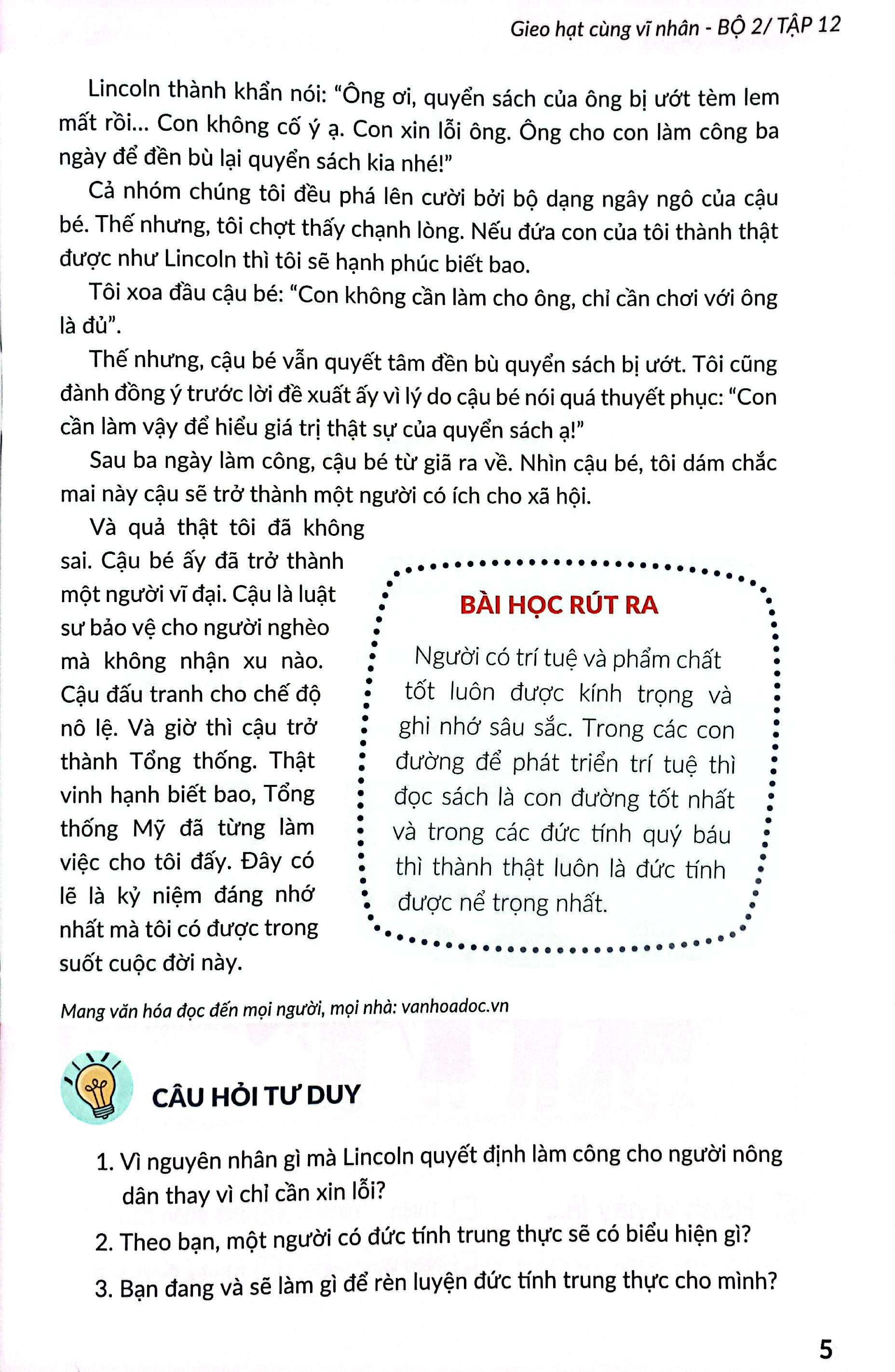 gieo hạt cùng vĩ nhân - bộ 2 - tập 12