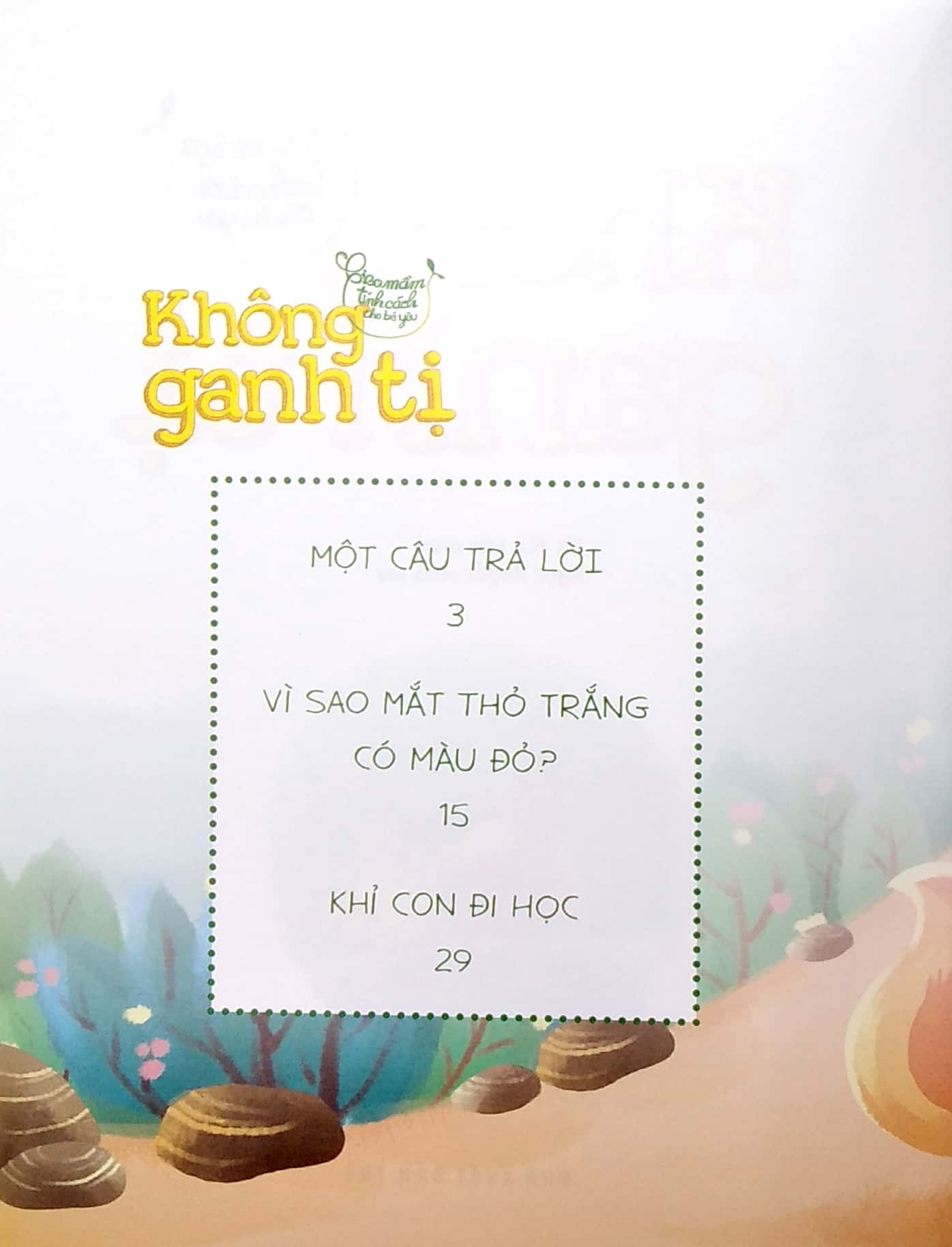 gieo mầm tính cách cho bé yêu - không ganh tị (tái bản 2022)