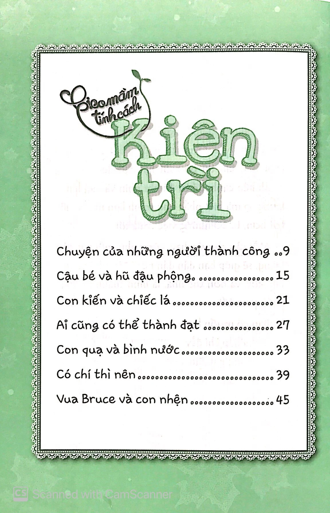 gieo mầm tính cách - kiên trì (tái bản 2019)