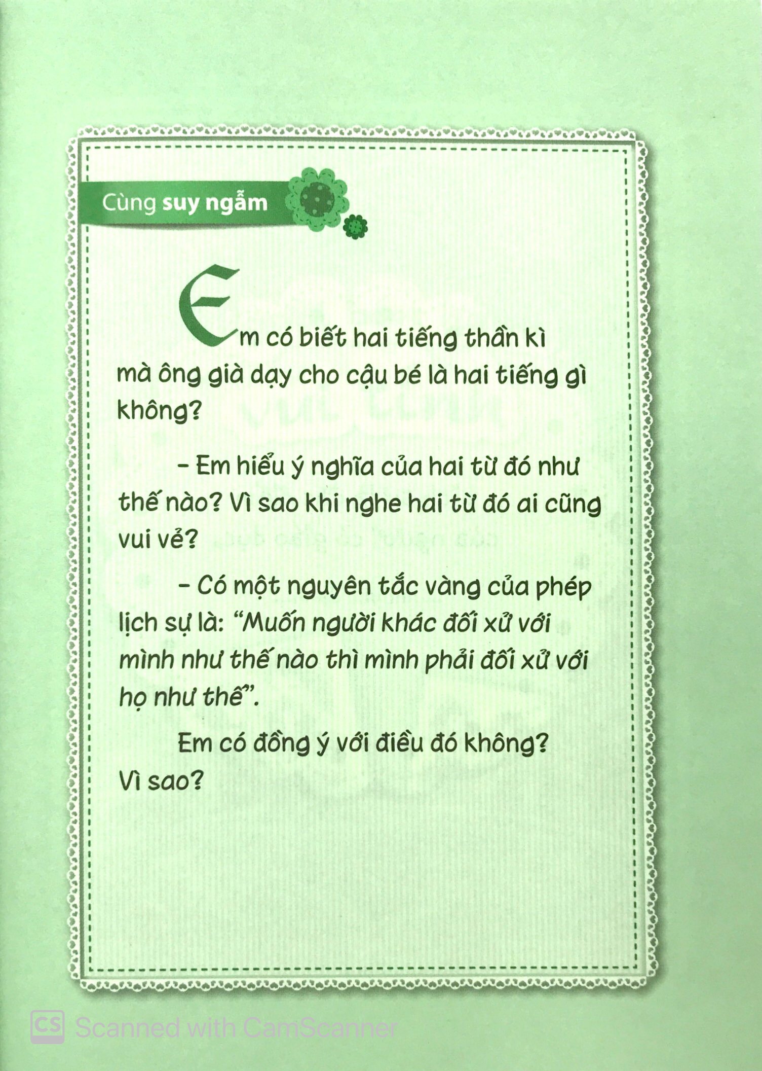 gieo mầm tính cách - lịch sự (tái bản 2019)