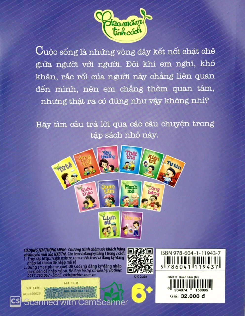 gieo mầm tính cách - quan tâm (tái bản 2019)