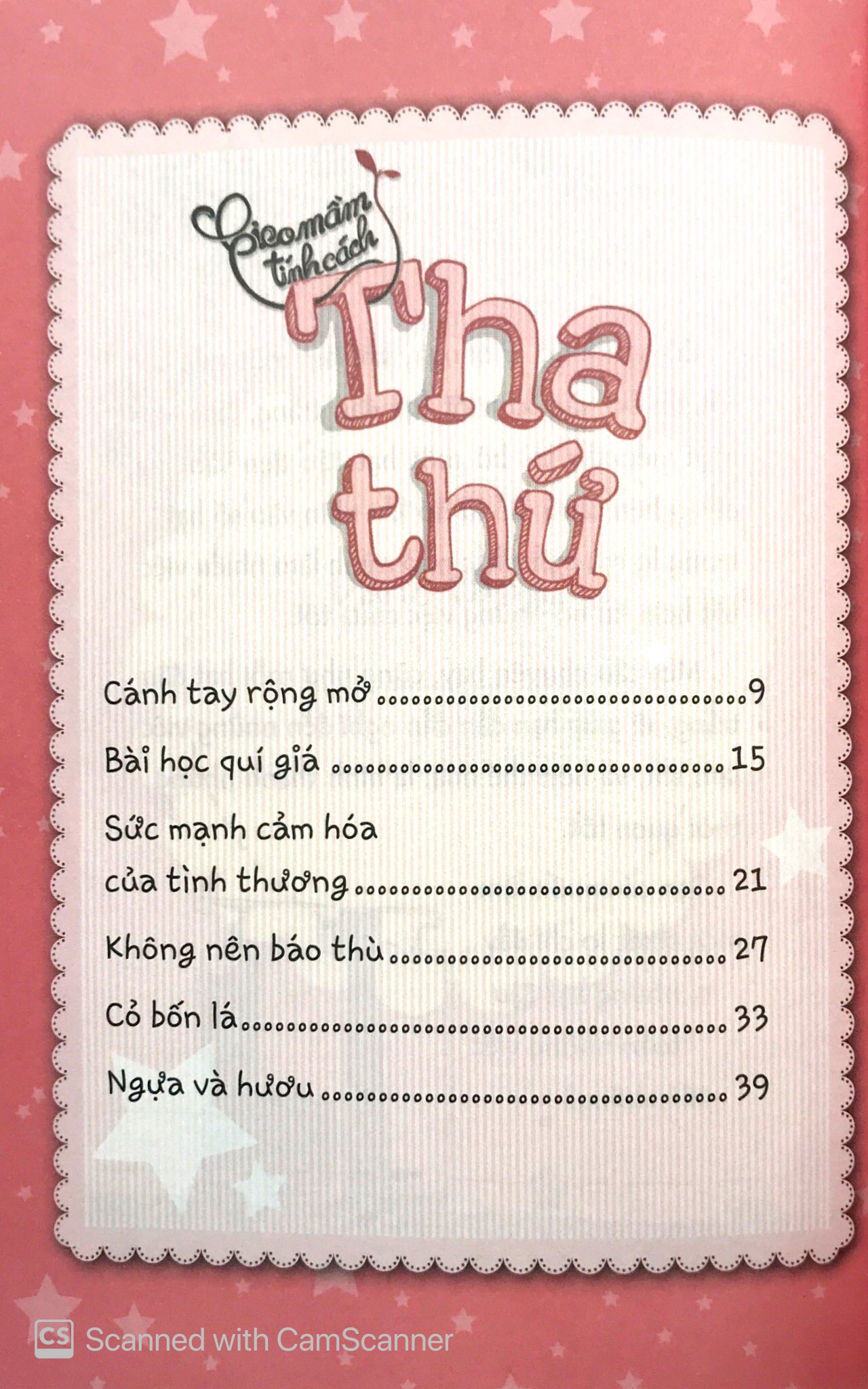 gieo mầm tính cách - tha thứ (tái bản 2019)