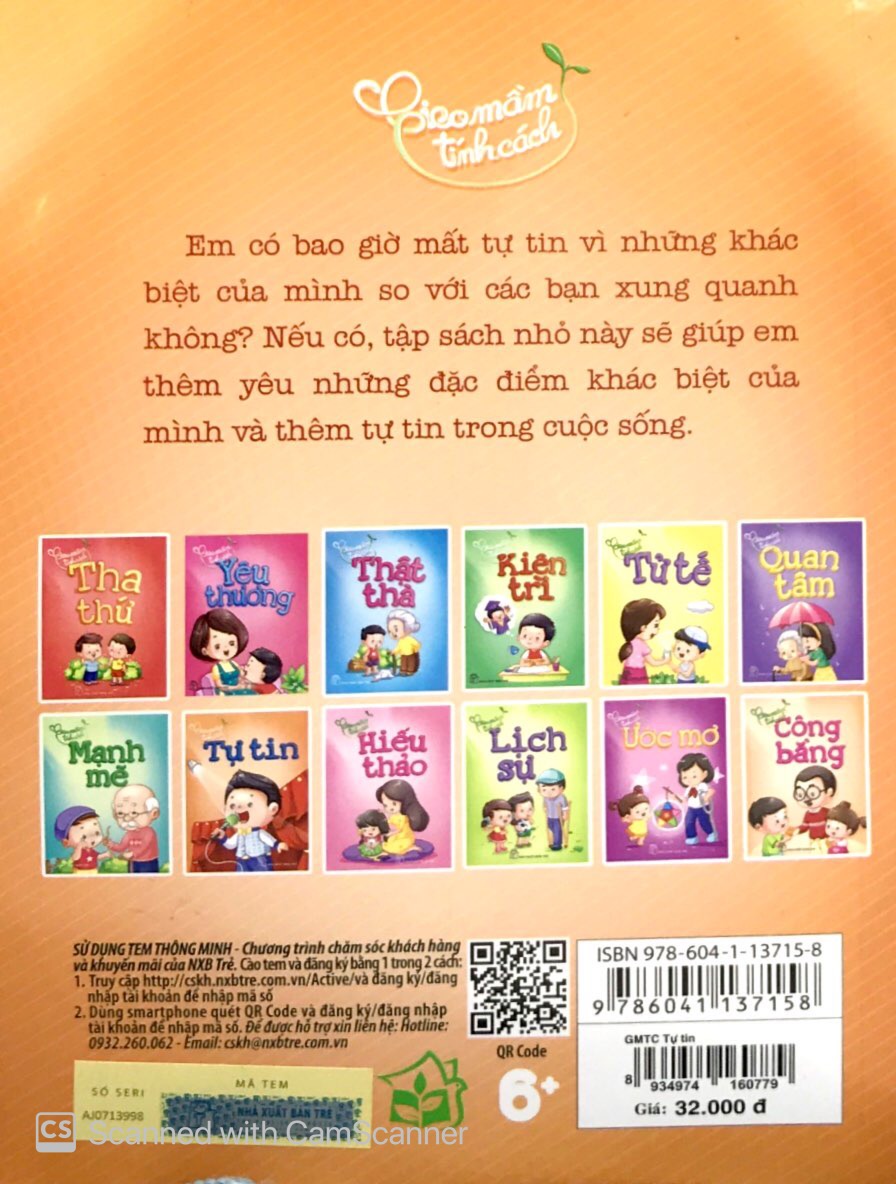 gieo mầm tính cách - tự tin (tái bản 2019)