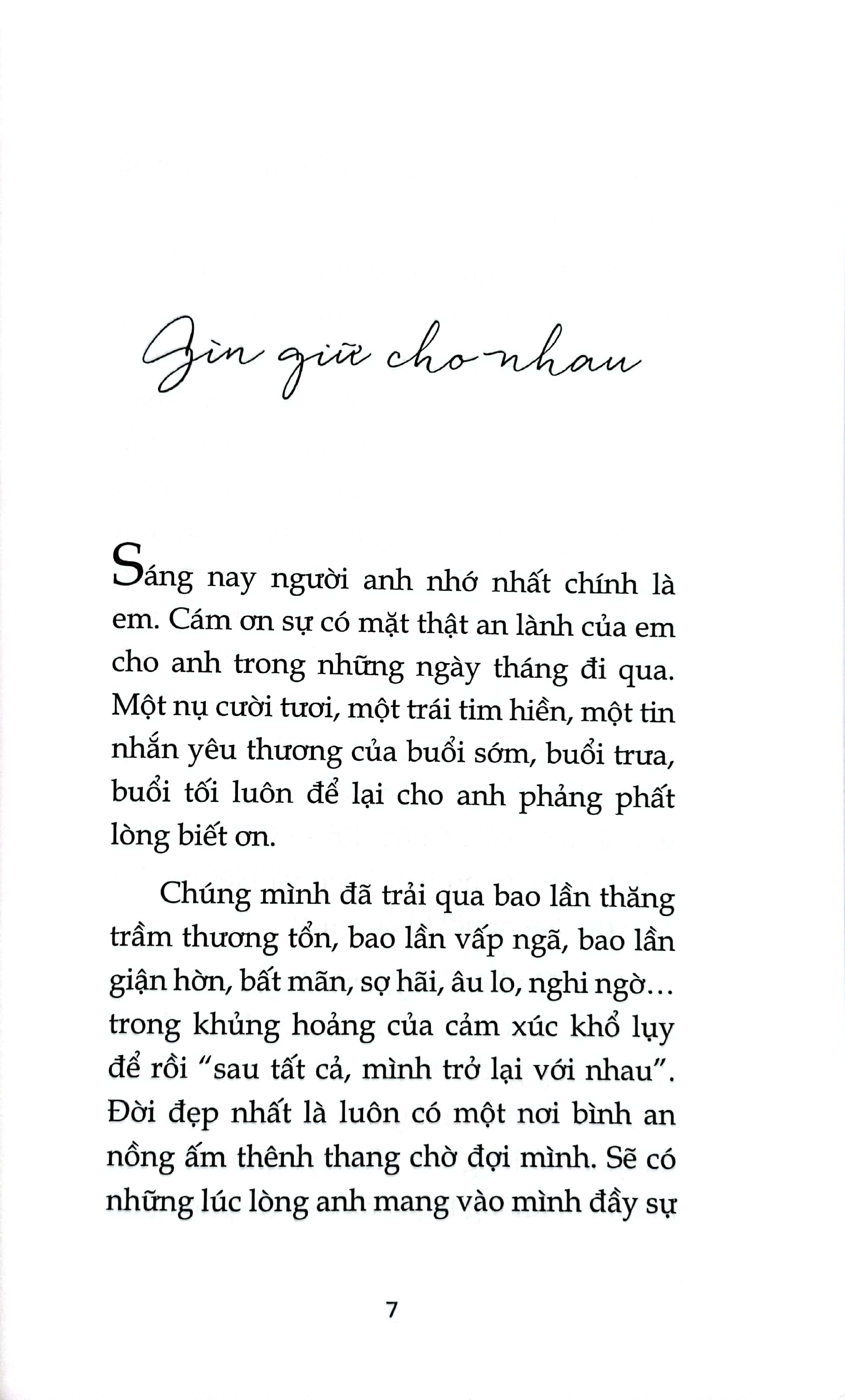 gìn giữ cho nhau