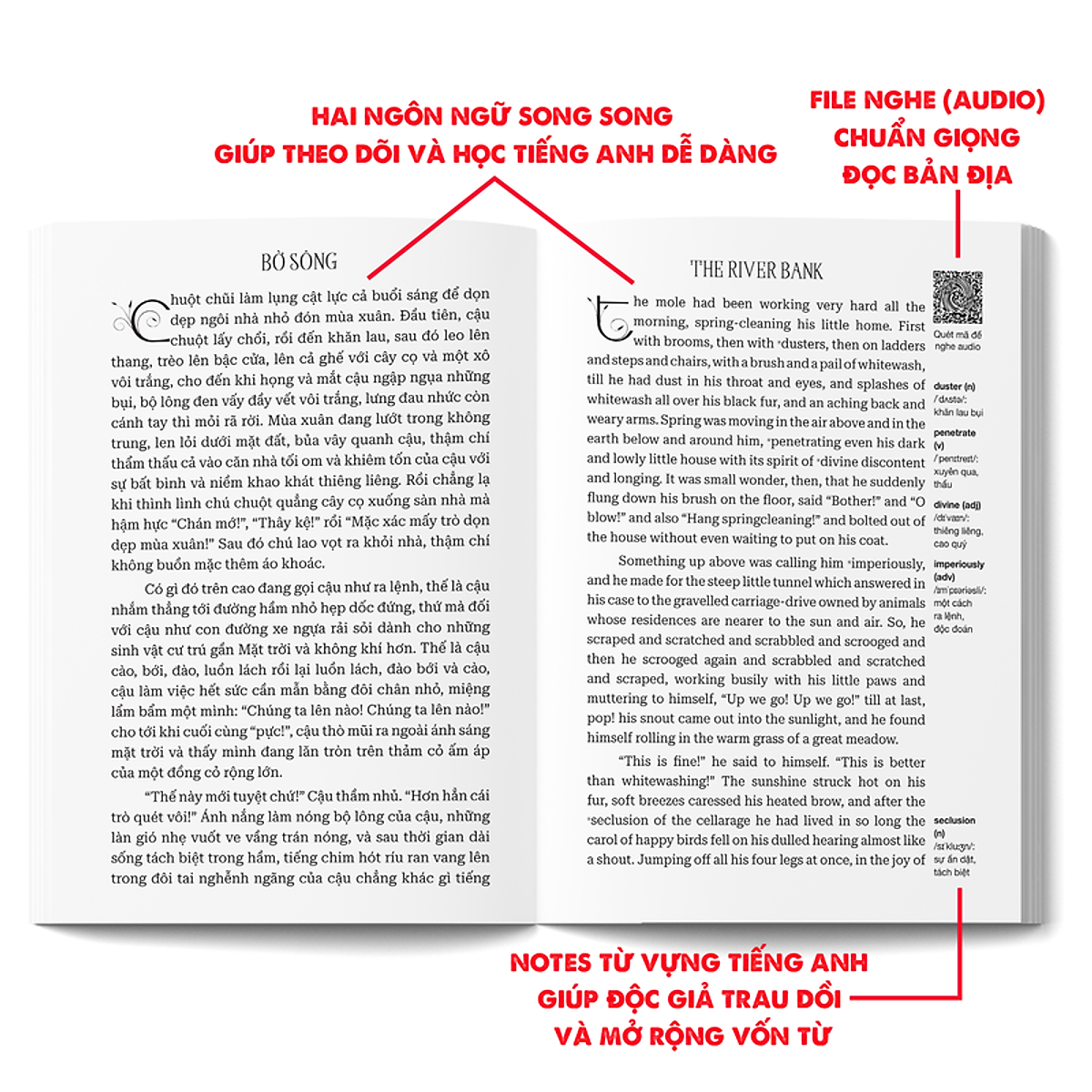 gió đùa trong liễu - the wind in the willows - song ngữ việt-anh