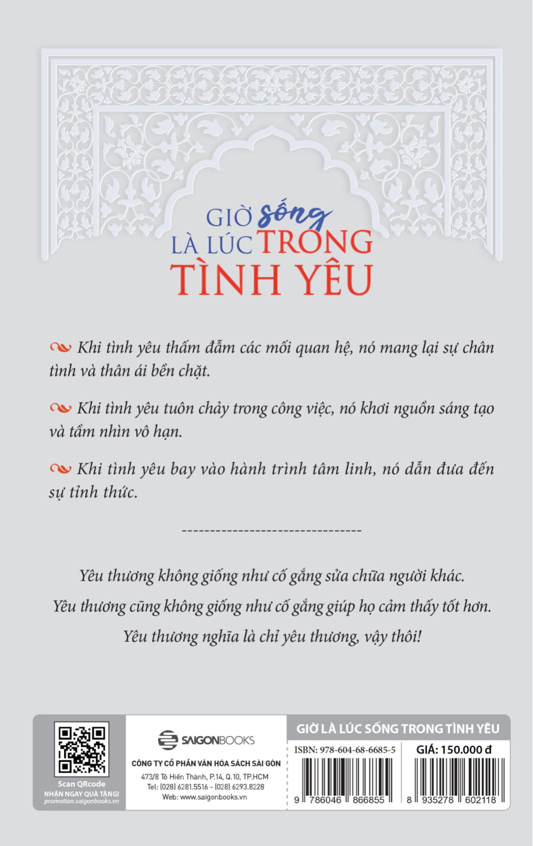 giờ là lúc sống trong tình yêu