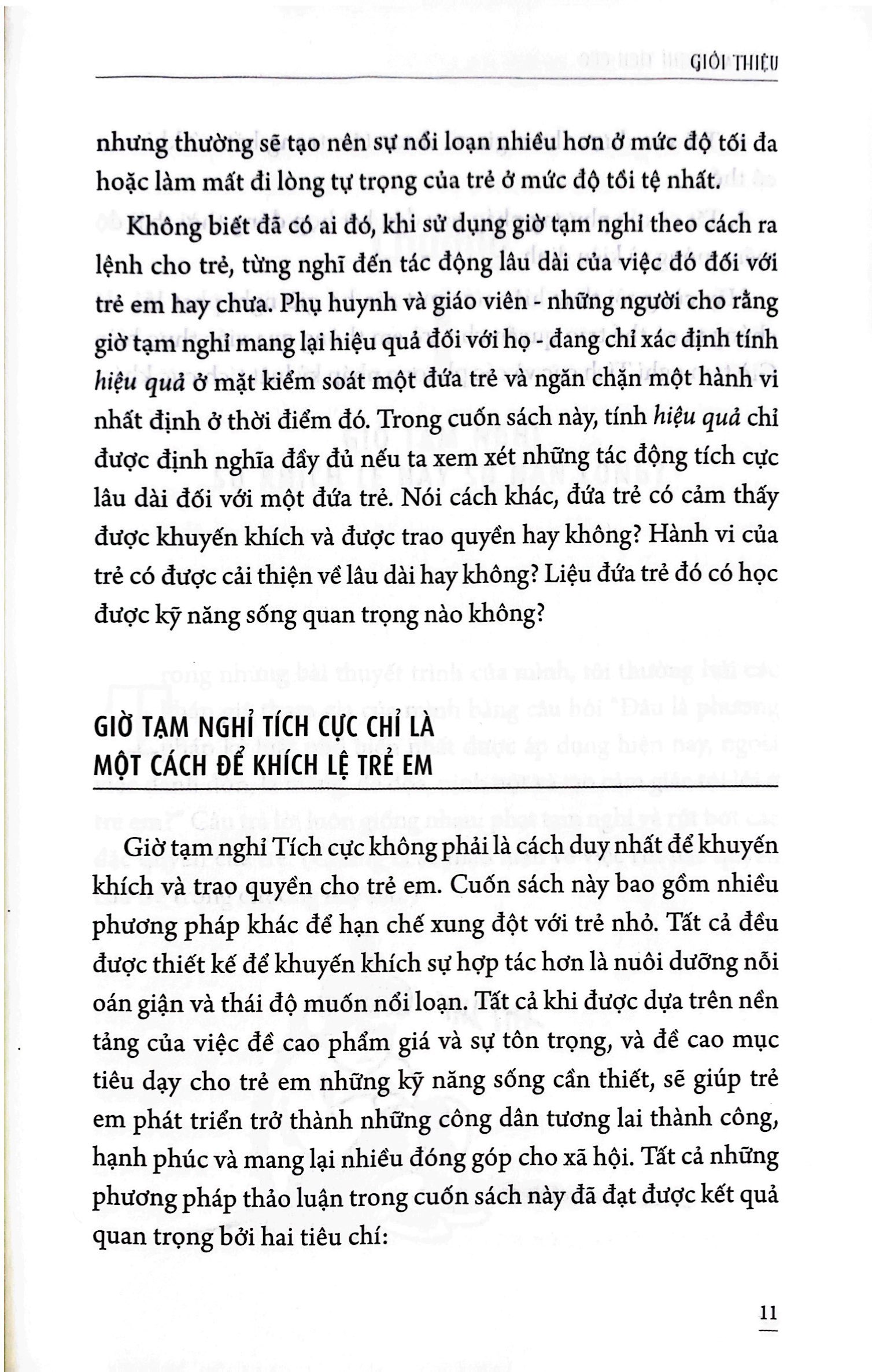 giờ tạm nghỉ tích cực