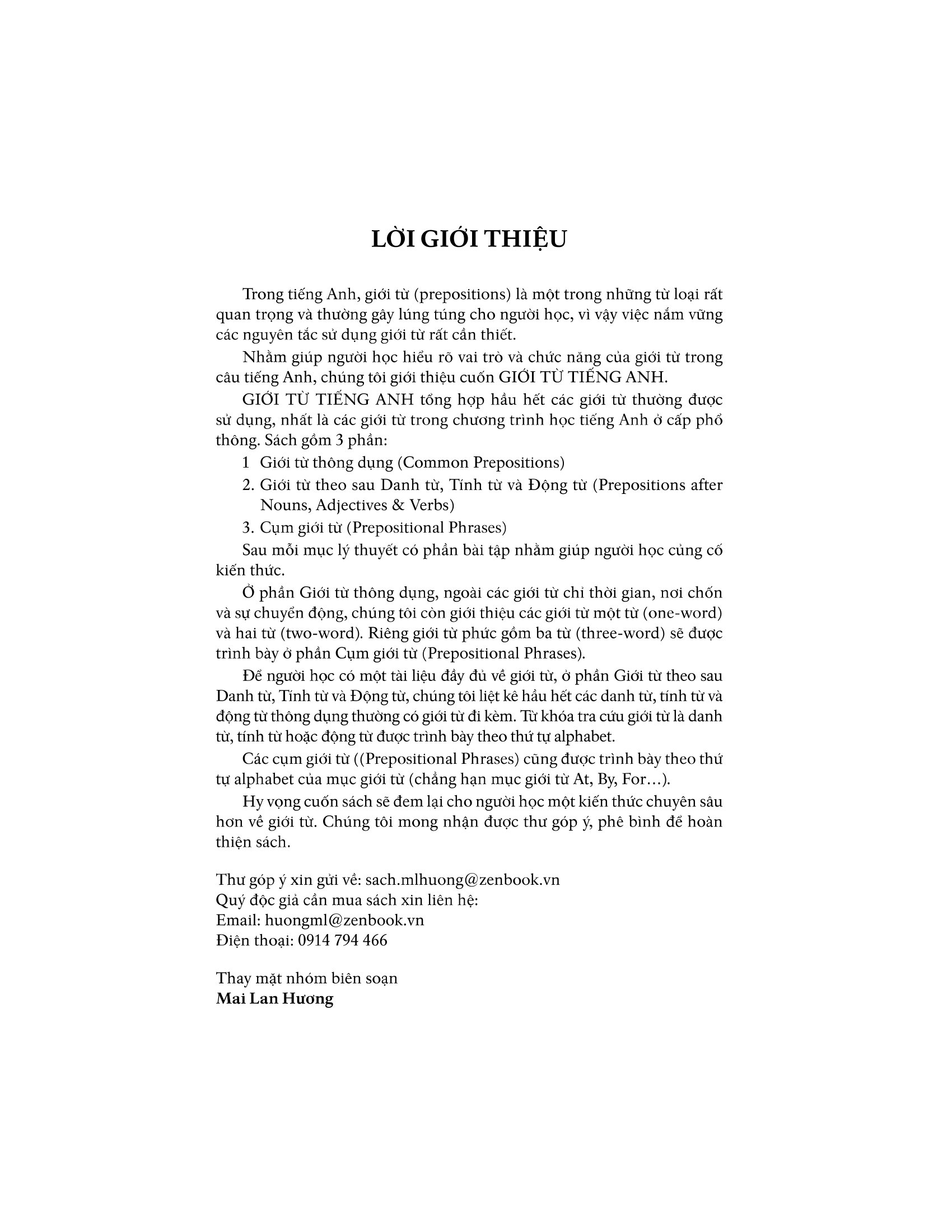 giới từ tiếng anh (tái bản)