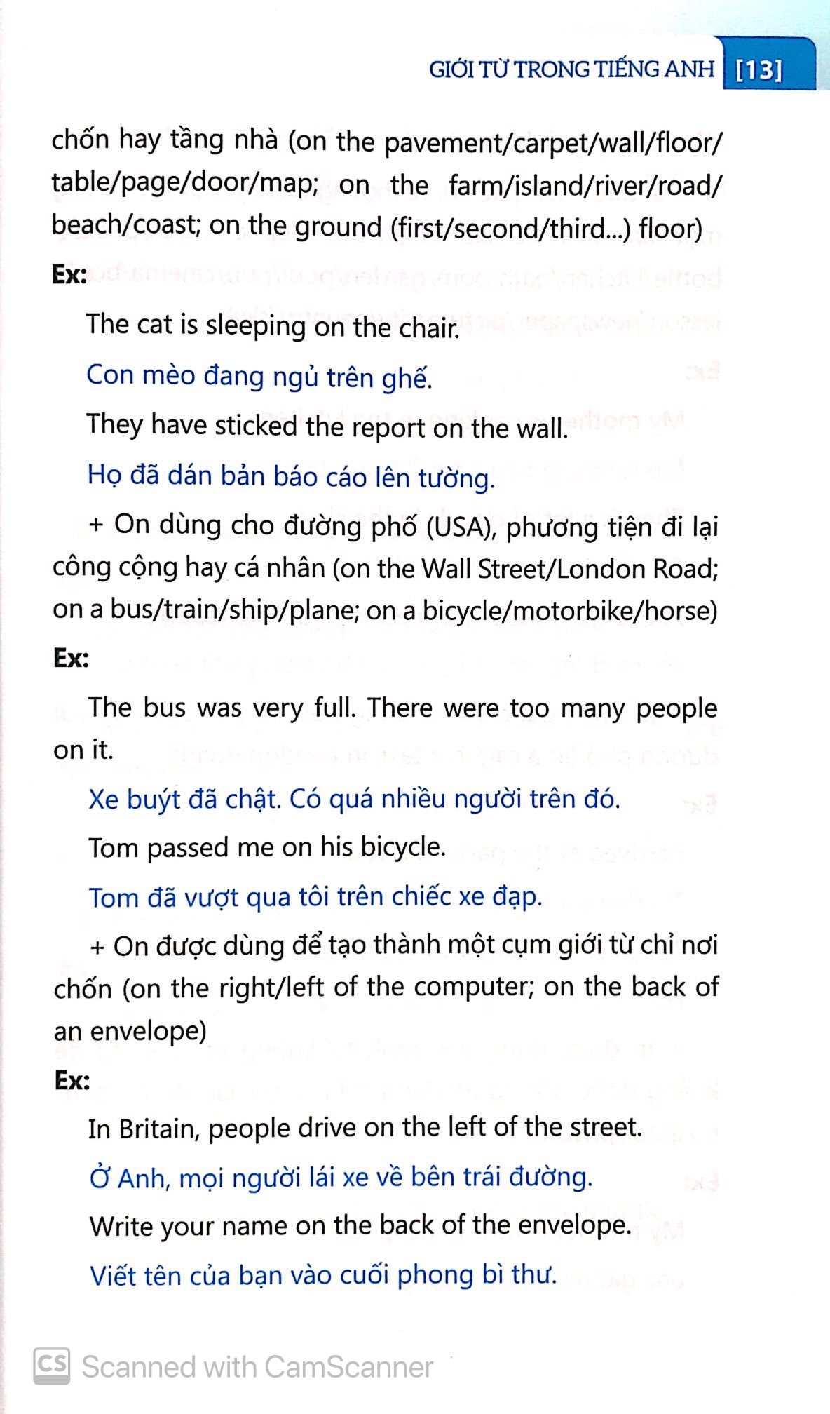 giới từ trong tiếng anh