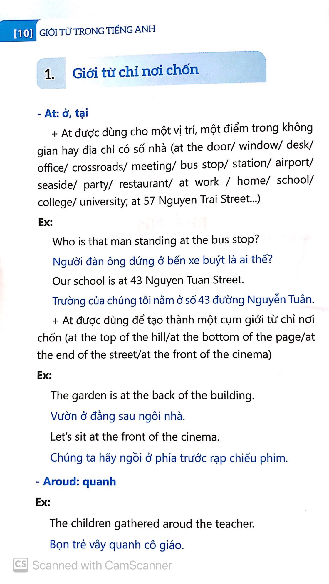 giới từ trong tiếng anh