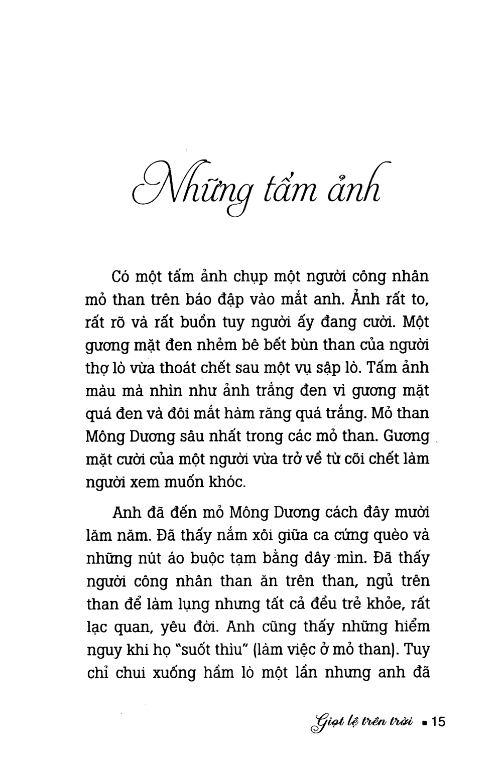 giọt lệ trên trời