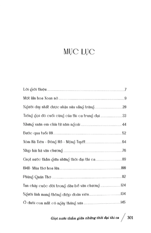 giọt nước thầm giữa những thời đại thi ca