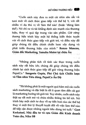 giữ vững thương hiệu