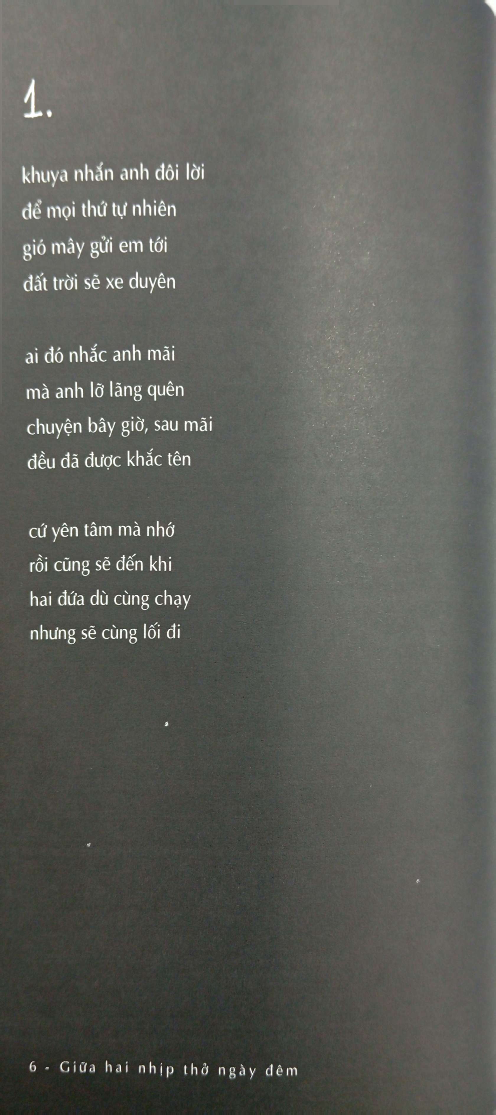 giữa hai nhịp thở ngày đêm