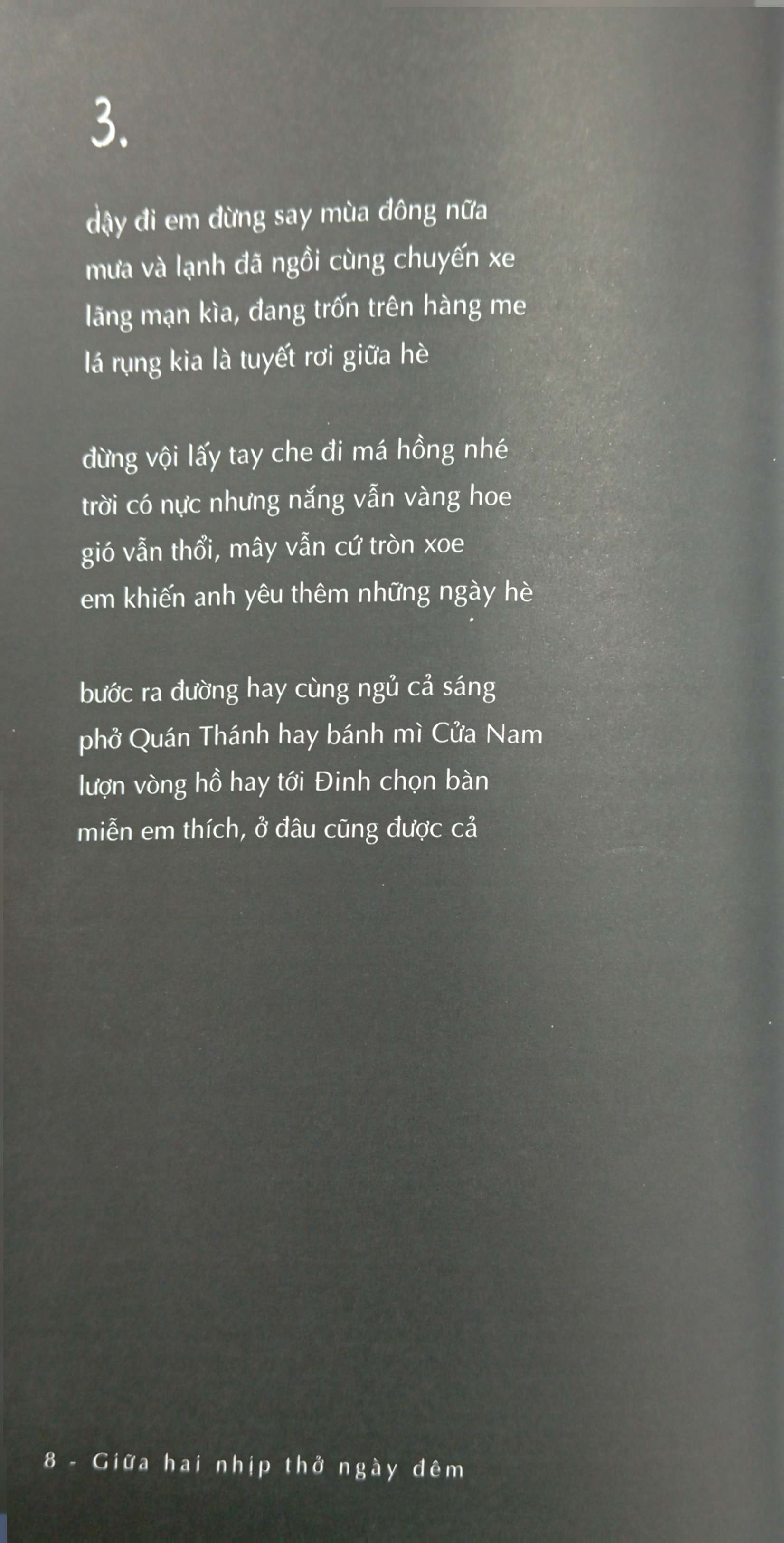 giữa hai nhịp thở ngày đêm