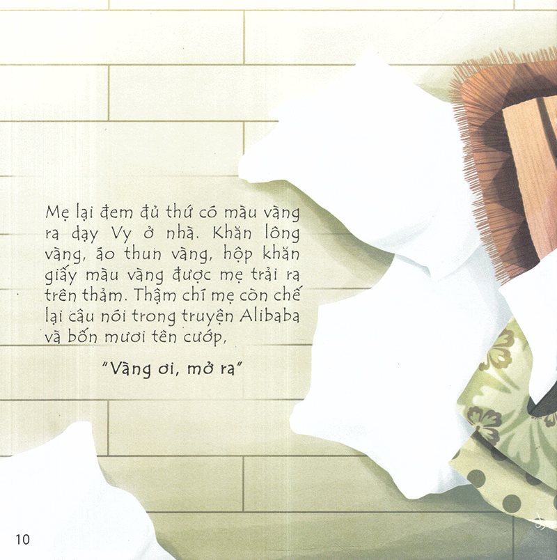 giúp bé làm chủ cảm xúc - bé vy tập tô màu