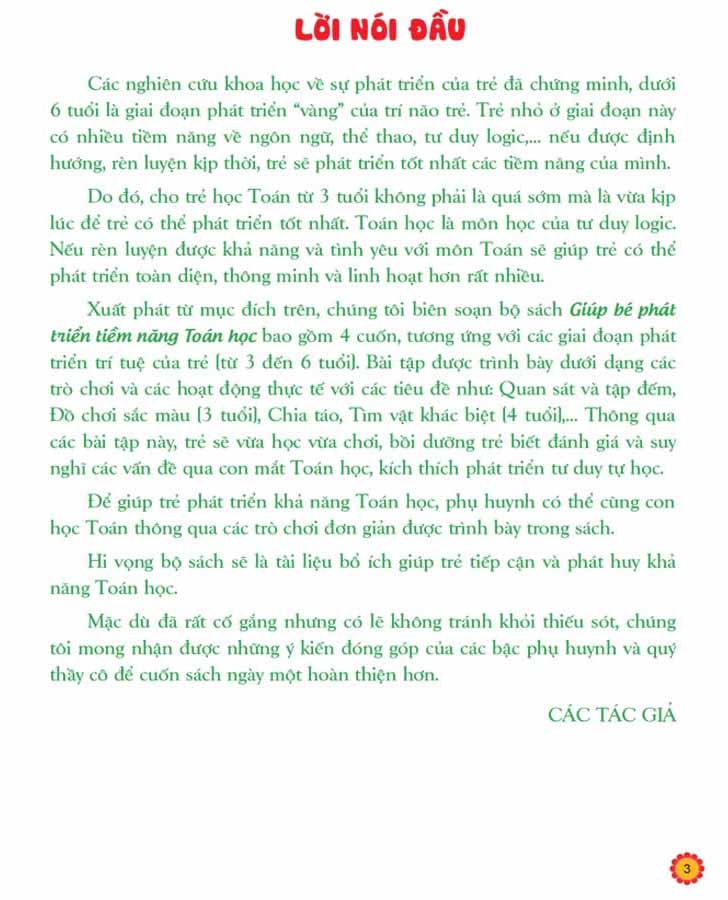 giúp bé phát triển tiềm năng toán học 6 tuổi