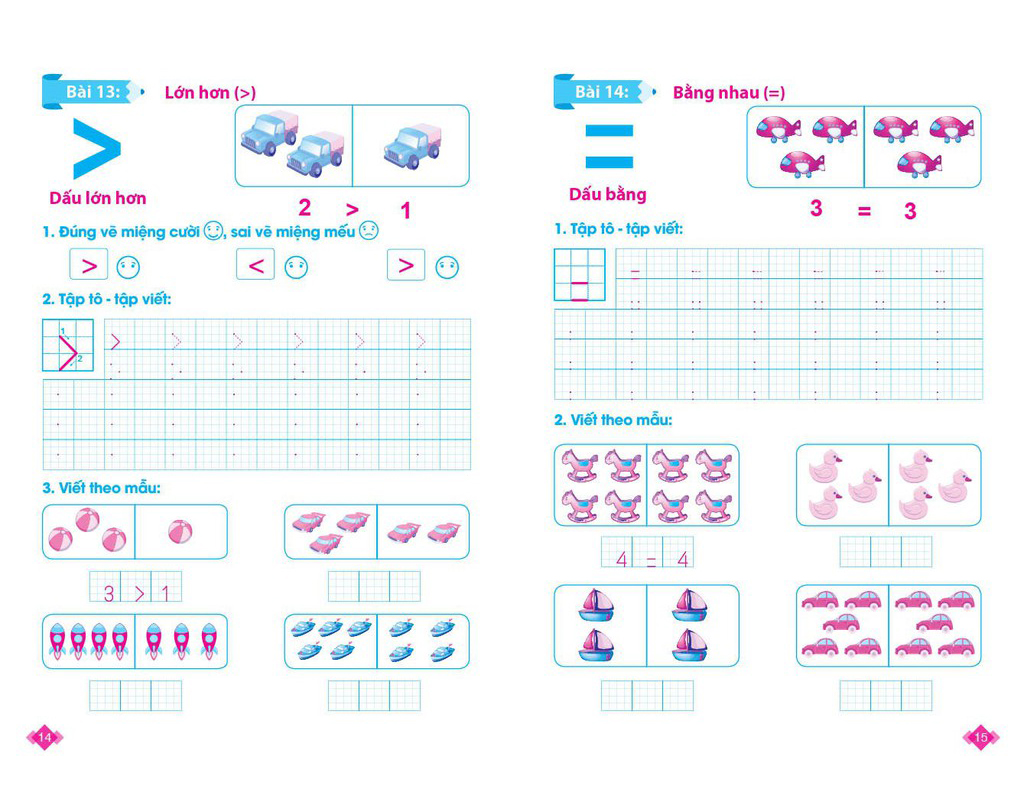 giúp bé tự tin vào lớp 1 - cùng bé học toán