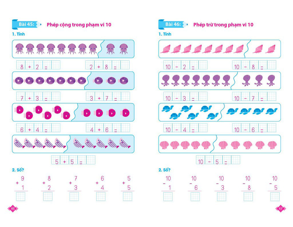 giúp bé tự tin vào lớp 1 - cùng bé học toán