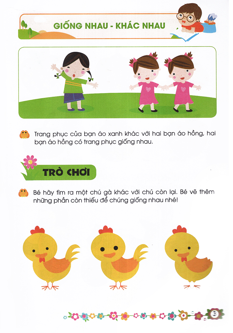 giúp bé vững bước vào lớp 1 - bé nhận dạng và so sánh (5 - 6 tuổi)