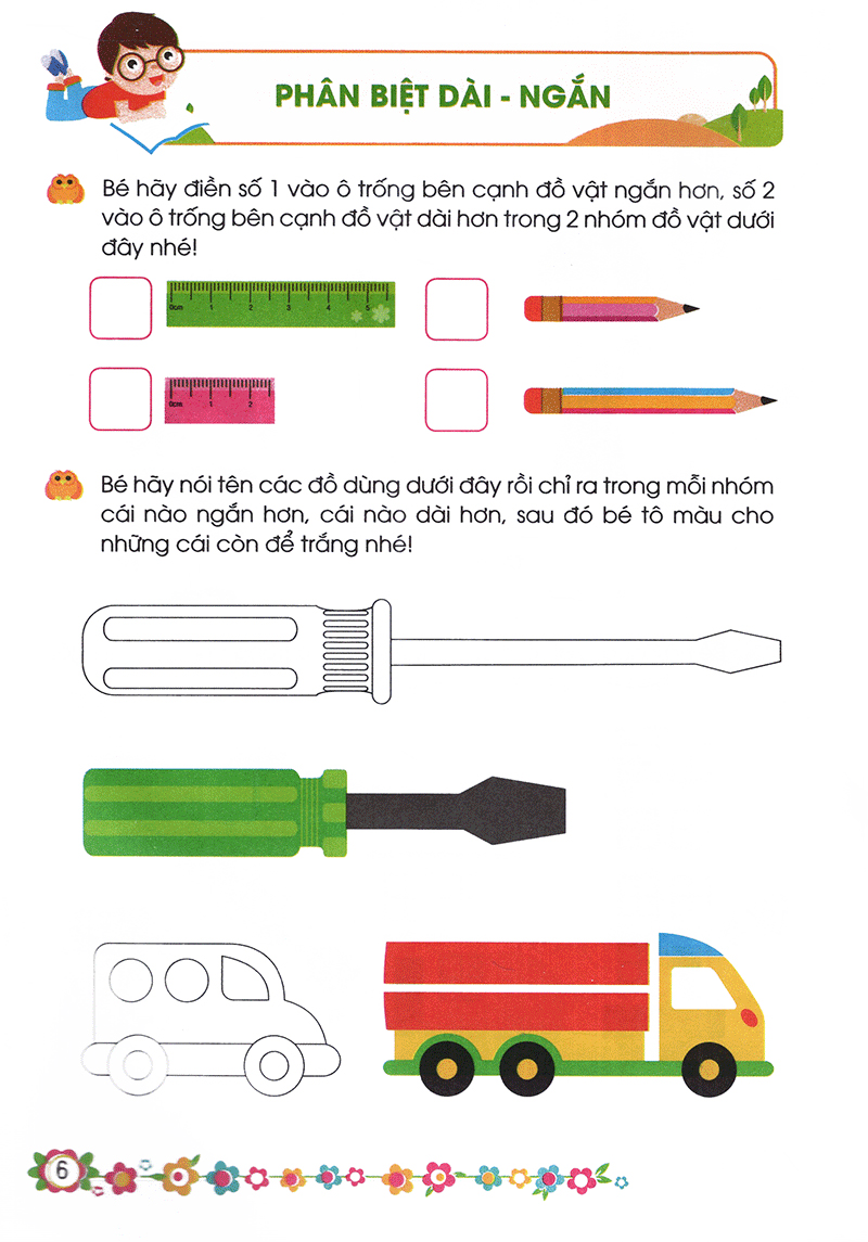 giúp bé vững bước vào lớp 1 - bé nhận dạng và so sánh (5 - 6 tuổi)