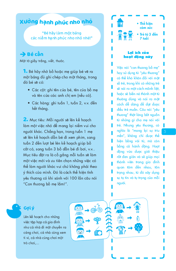 giúp con hạnh phúc - giúp con tự tin (35 hoạt động dành cho trẻ từ 3 đến 10 tuổi)