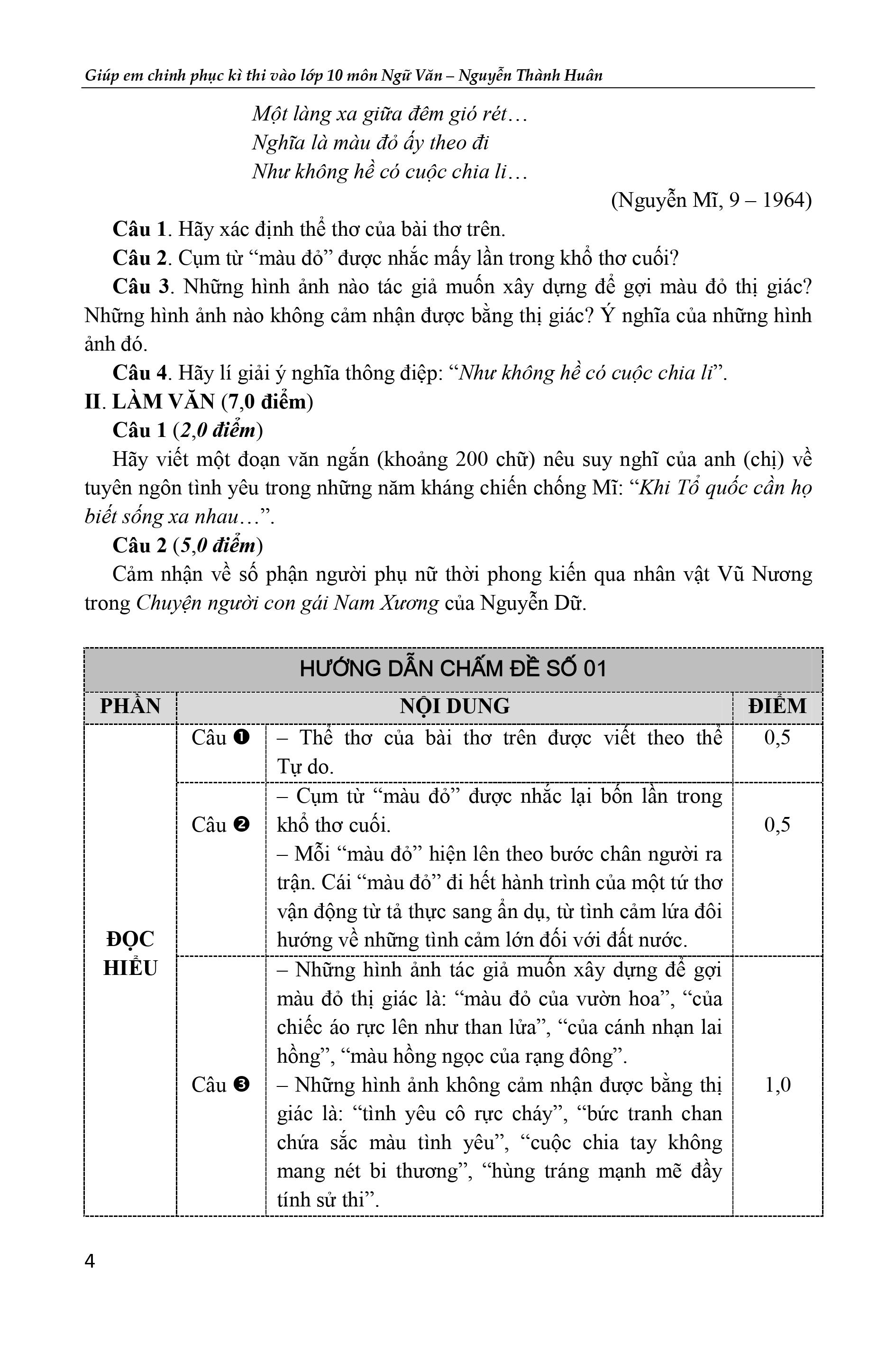 giúp em chinh phục kì thi vào lớp 10 môn ngữ văn