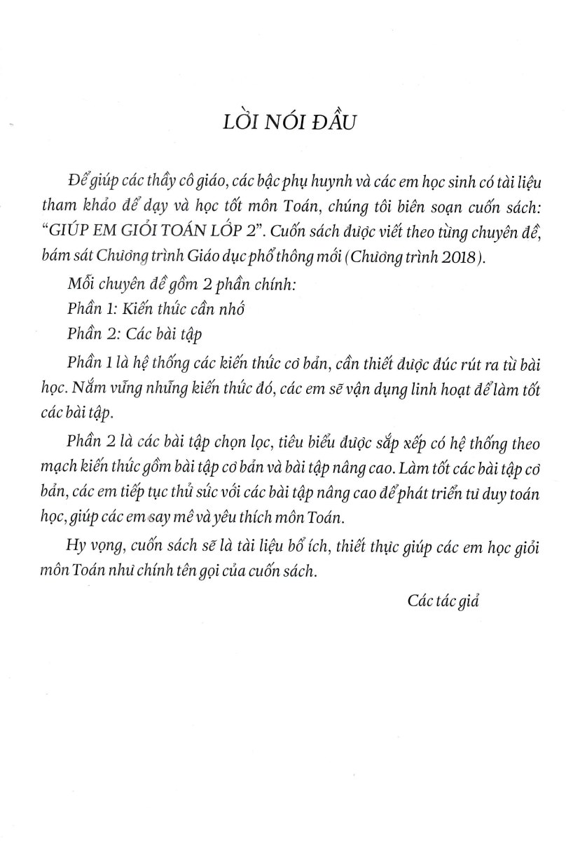 giúp em giỏi toán lớp 2 (biên soạn theo chương trình giáo dục phổ thông mới)