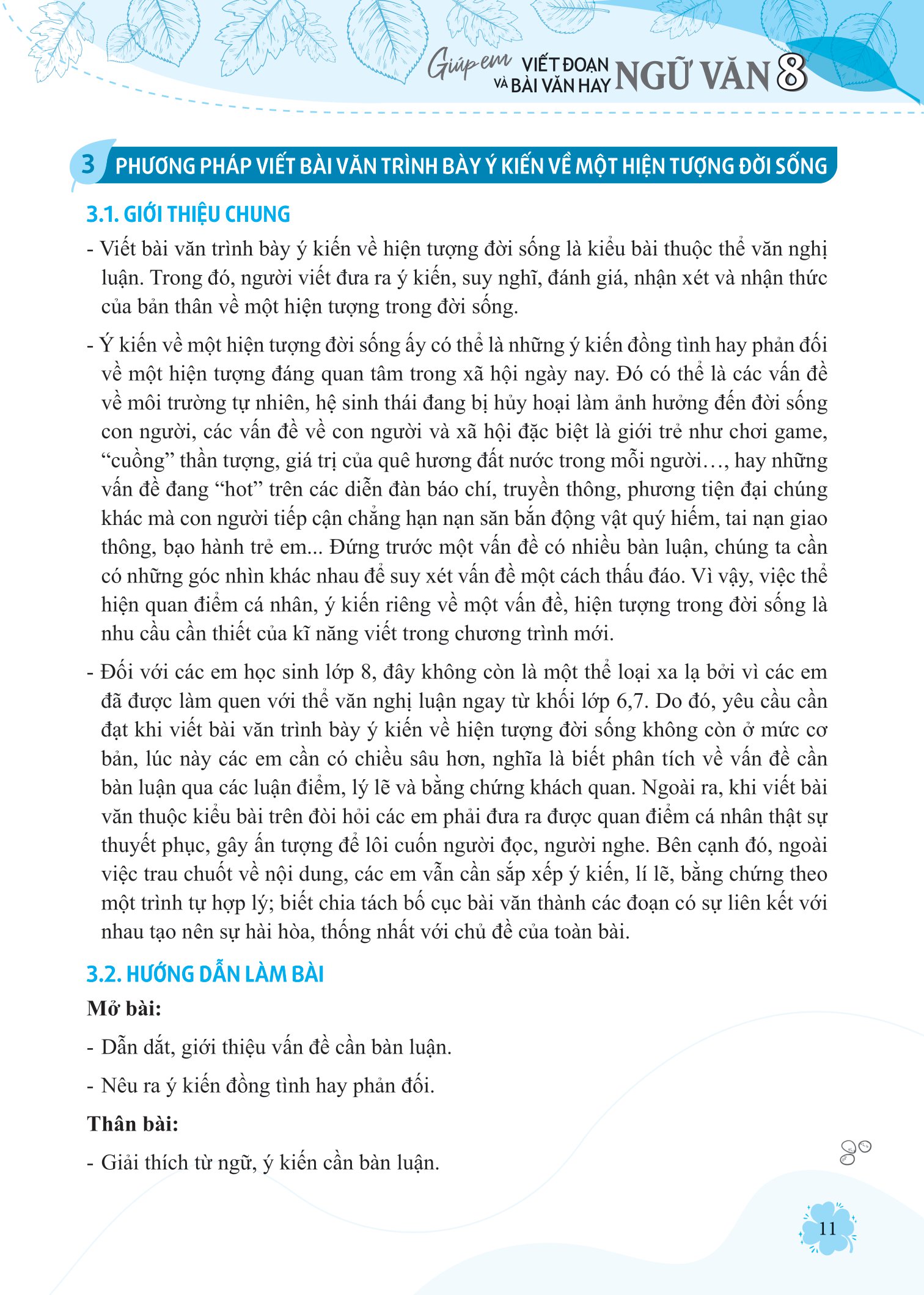 giúp em viết đoạn và bài văn hay ngữ văn 8