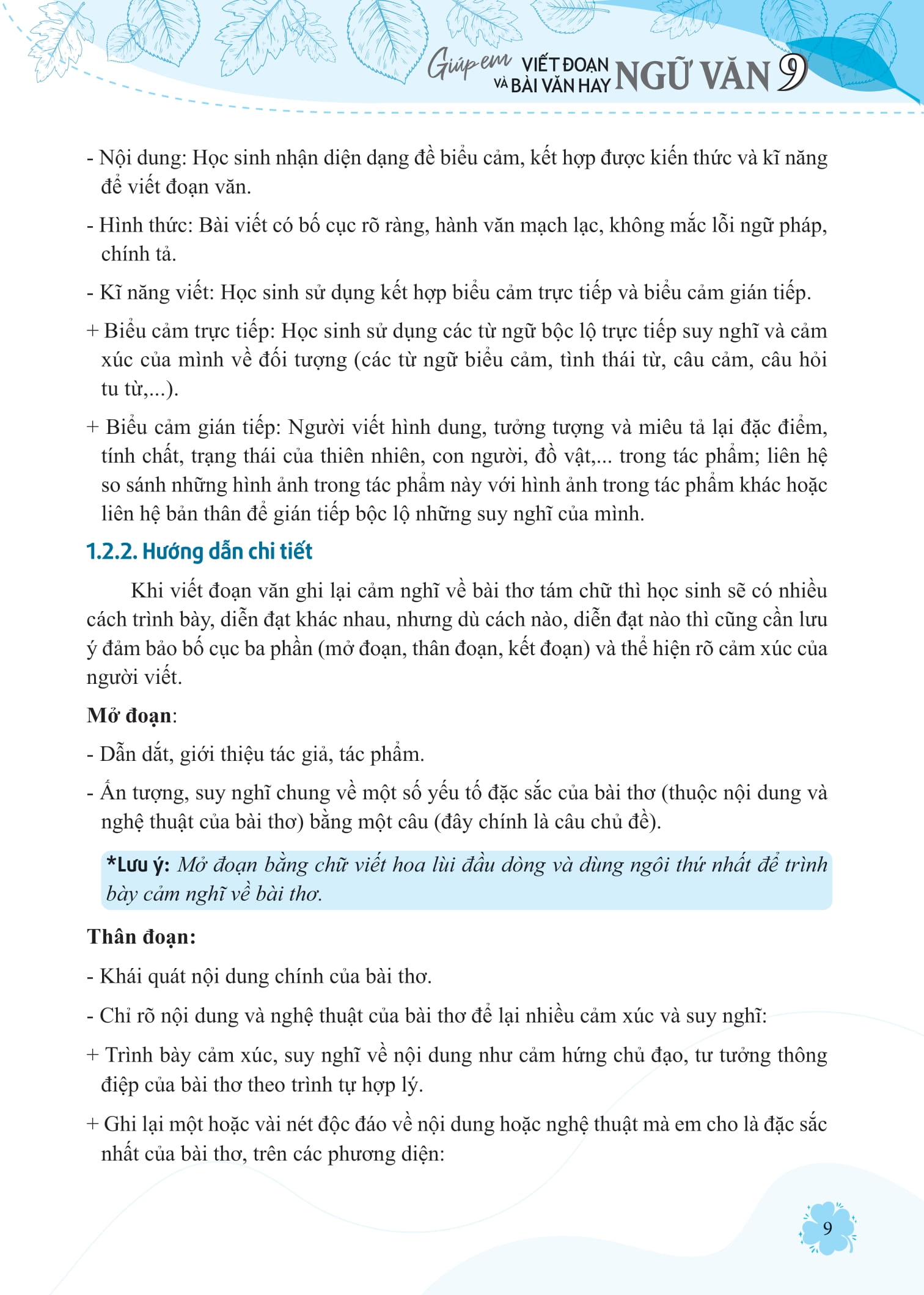 Giup Em Viet Doan Va Bai Van Hay Ngu Van Lop 9