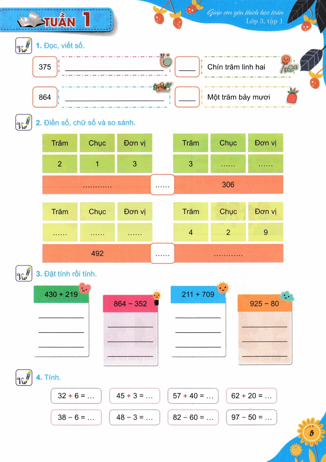 giúp em yêu thích học toán - lớp 3 - tập 1