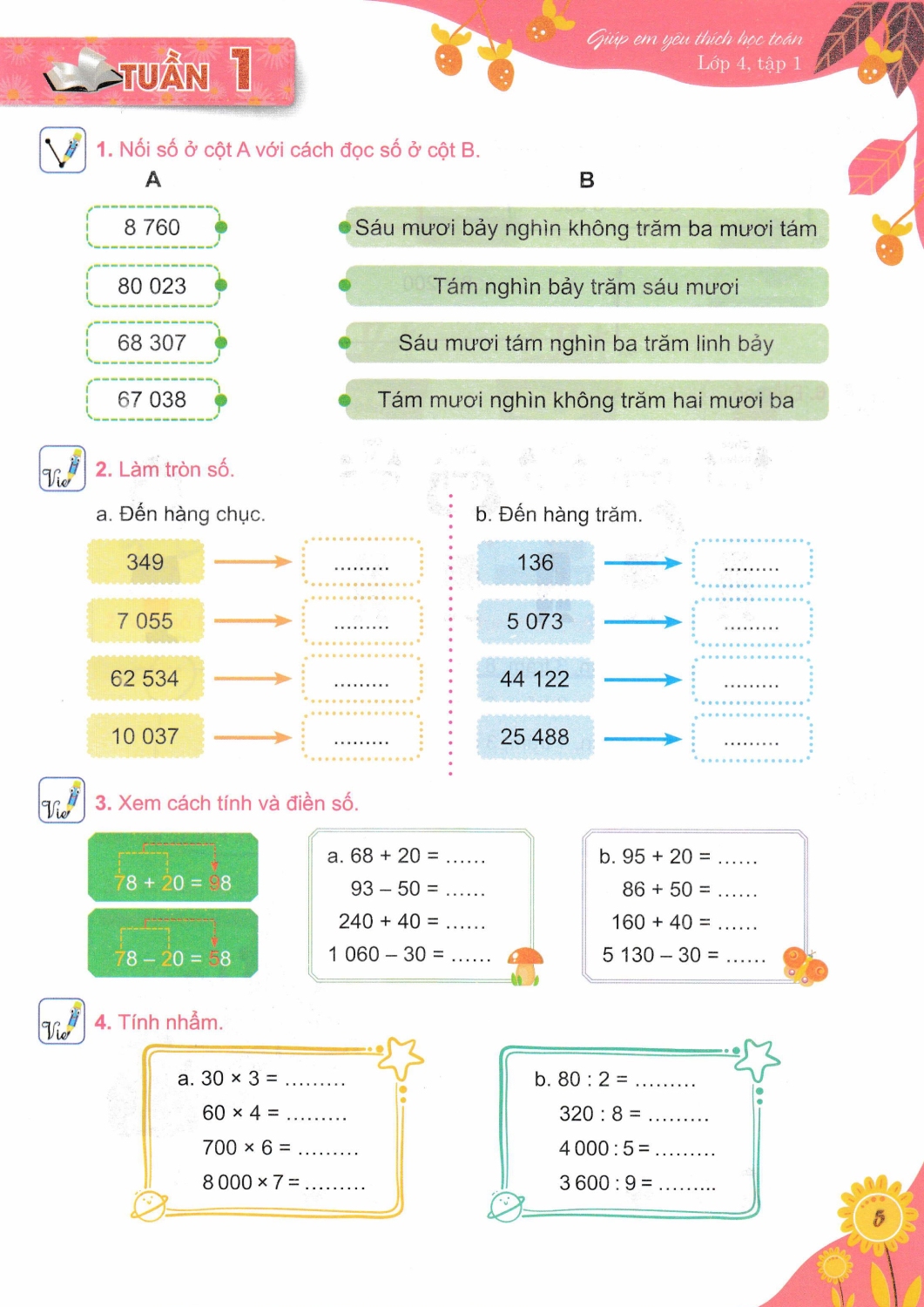 giúp em yêu thích học toán - lớp 4 - tập 1