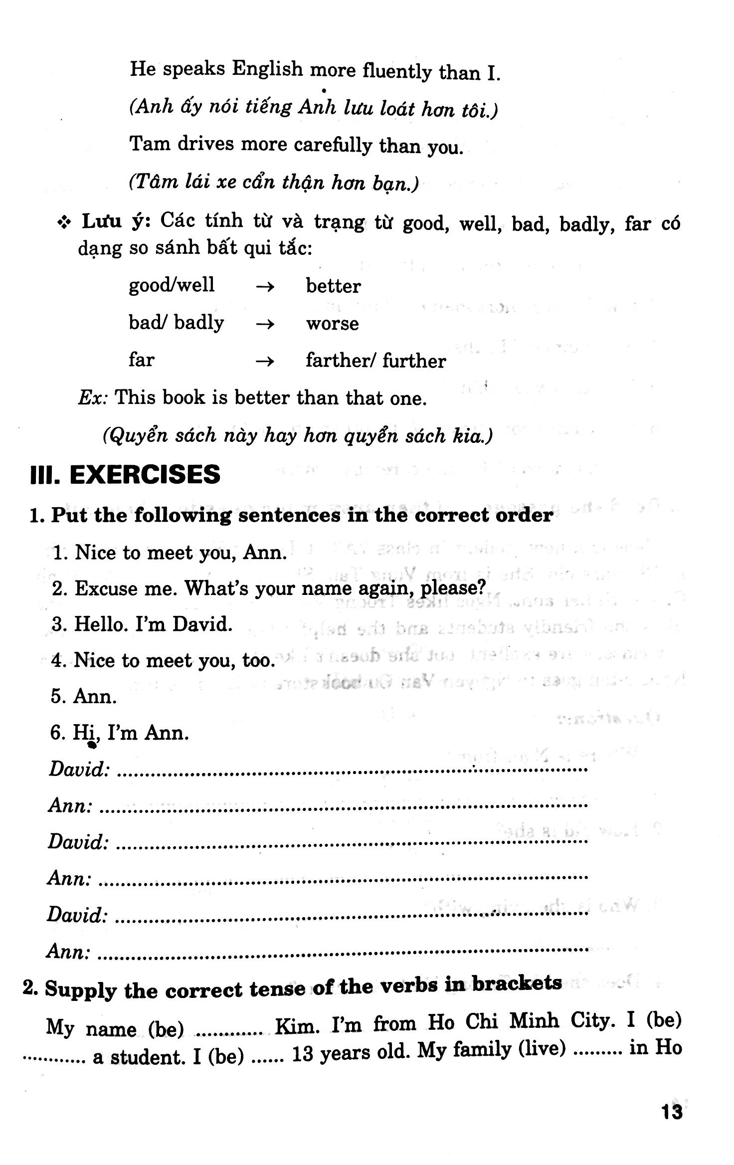 giúp học giỏi tiếng anh 7