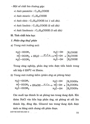 giúp trí nhớ hóa học 12