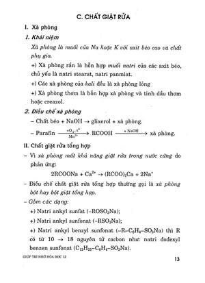 giúp trí nhớ hóa học 12