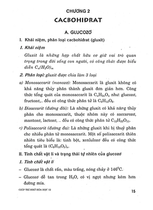 giúp trí nhớ hóa học 12