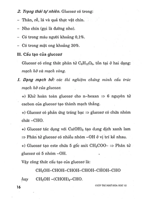 giúp trí nhớ hóa học 12