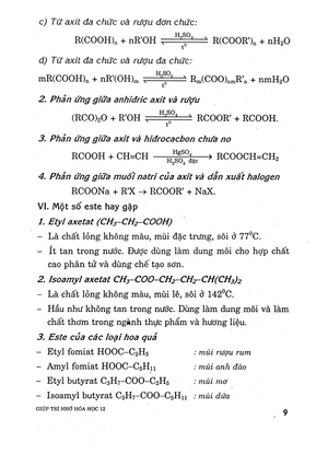 giúp trí nhớ hóa học 12