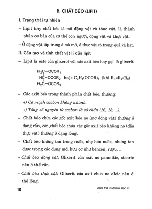 giúp trí nhớ hóa học 12