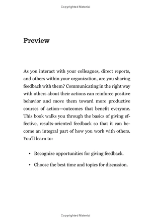 giving effective feedback (hbr 20-minute manager series)