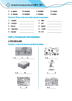 global success - bài tập bổ trợ và nâng cao tiếng anh lớp 5 - tập 1 (có đáp án)
