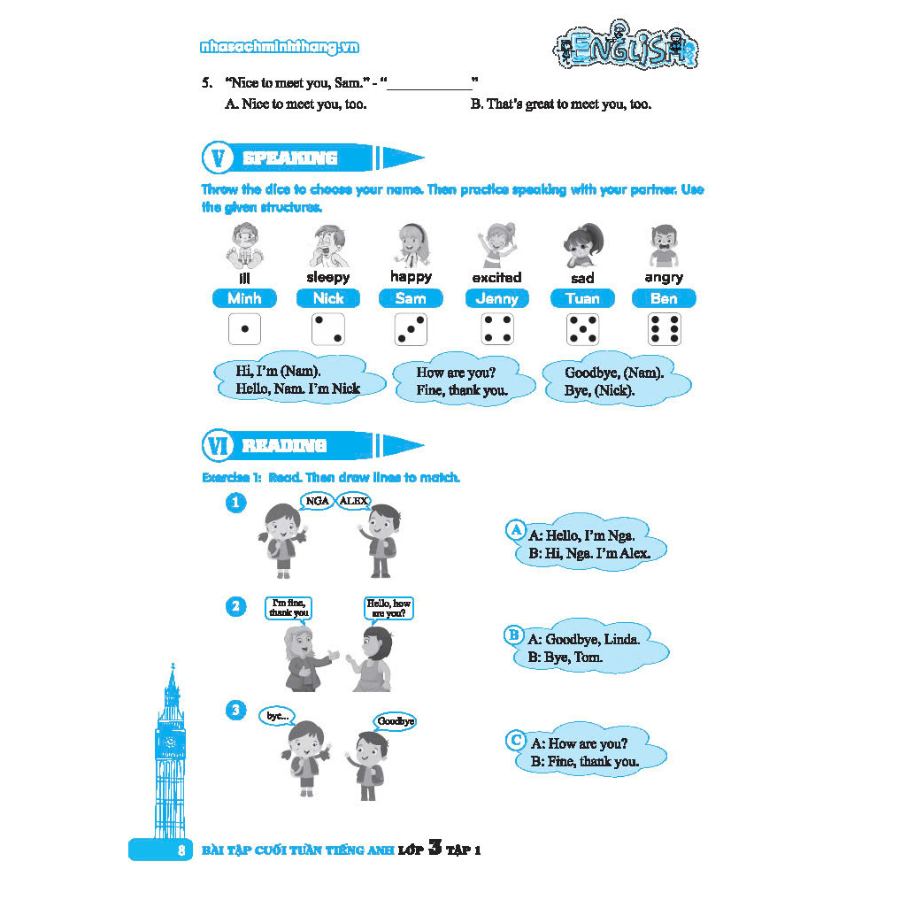 global success - bài tập cuối tuần tiếng anh lớp 3 - tập 1 (có đáp án)
