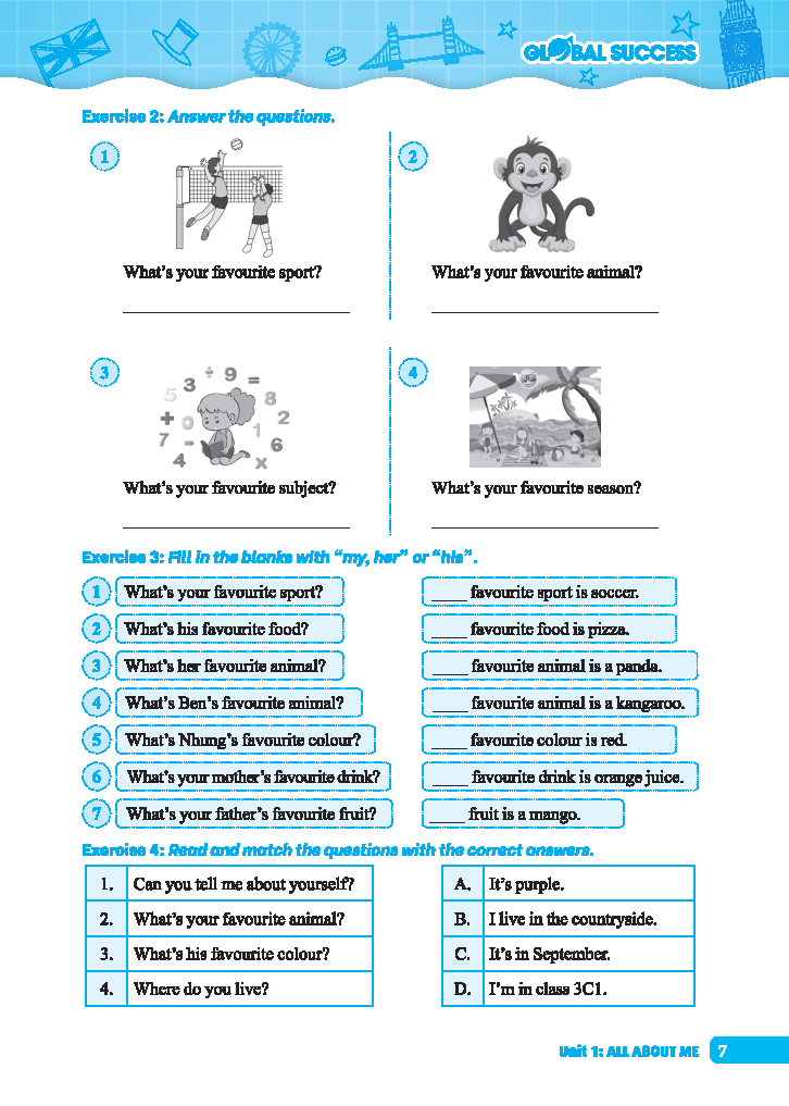 Global Success - Bai Tap Cuoi Tuan Tieng Anh Lop 5 - Tap 1 (Co Dap An)