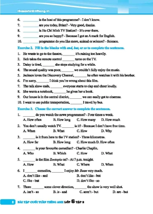 global success - bài tập cuối tuần tiếng anh lớp 6 - tập 2 (có đáp án)