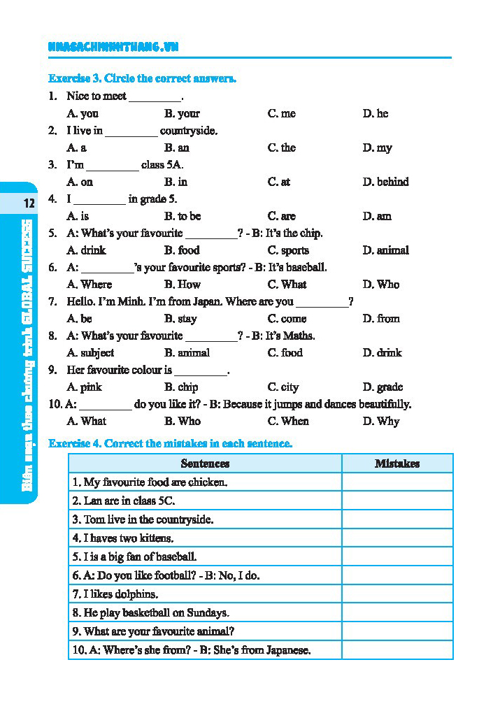 global success - bài tập tiếng anh 5 - không đáp án