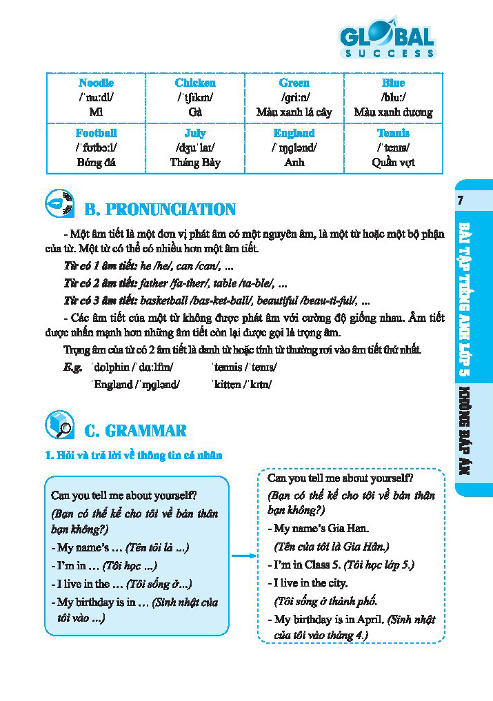 global success - bài tập tiếng anh 5 - không đáp án