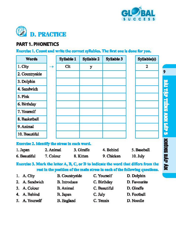 global success - bài tập tiếng anh 5 - không đáp án