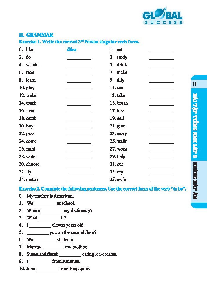 global success - bài tập tiếng anh 5 - không đáp án