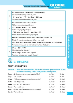 global success - bài tập tiếng anh lớp 11 - tập 1 - có đáp án