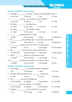 global success - bài tập tiếng anh lớp 11 - tập 1 - có đáp án